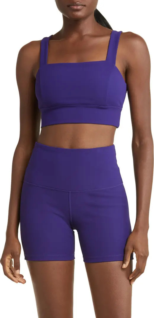 Zella Luxe Longline Rib Sports Bra | Nordstrom | Nordstrom