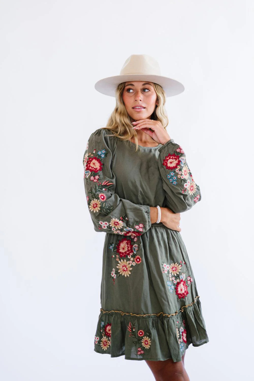 Cammy Dress in Olive | FEHRNVI