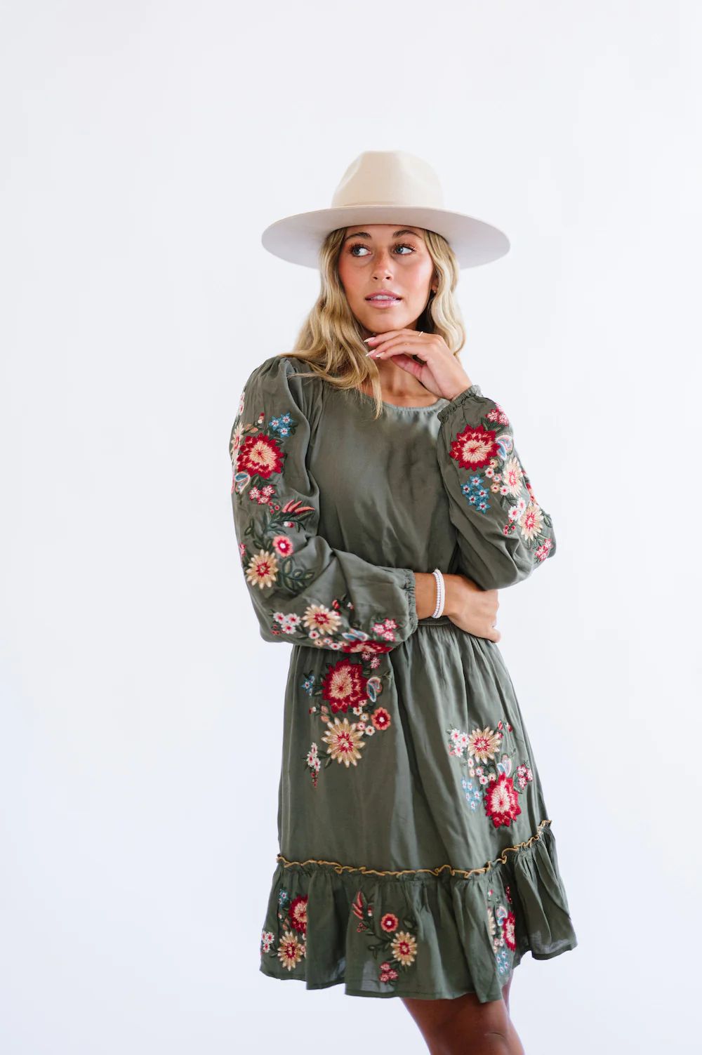Cammy Dress in Olive | FEHRNVI