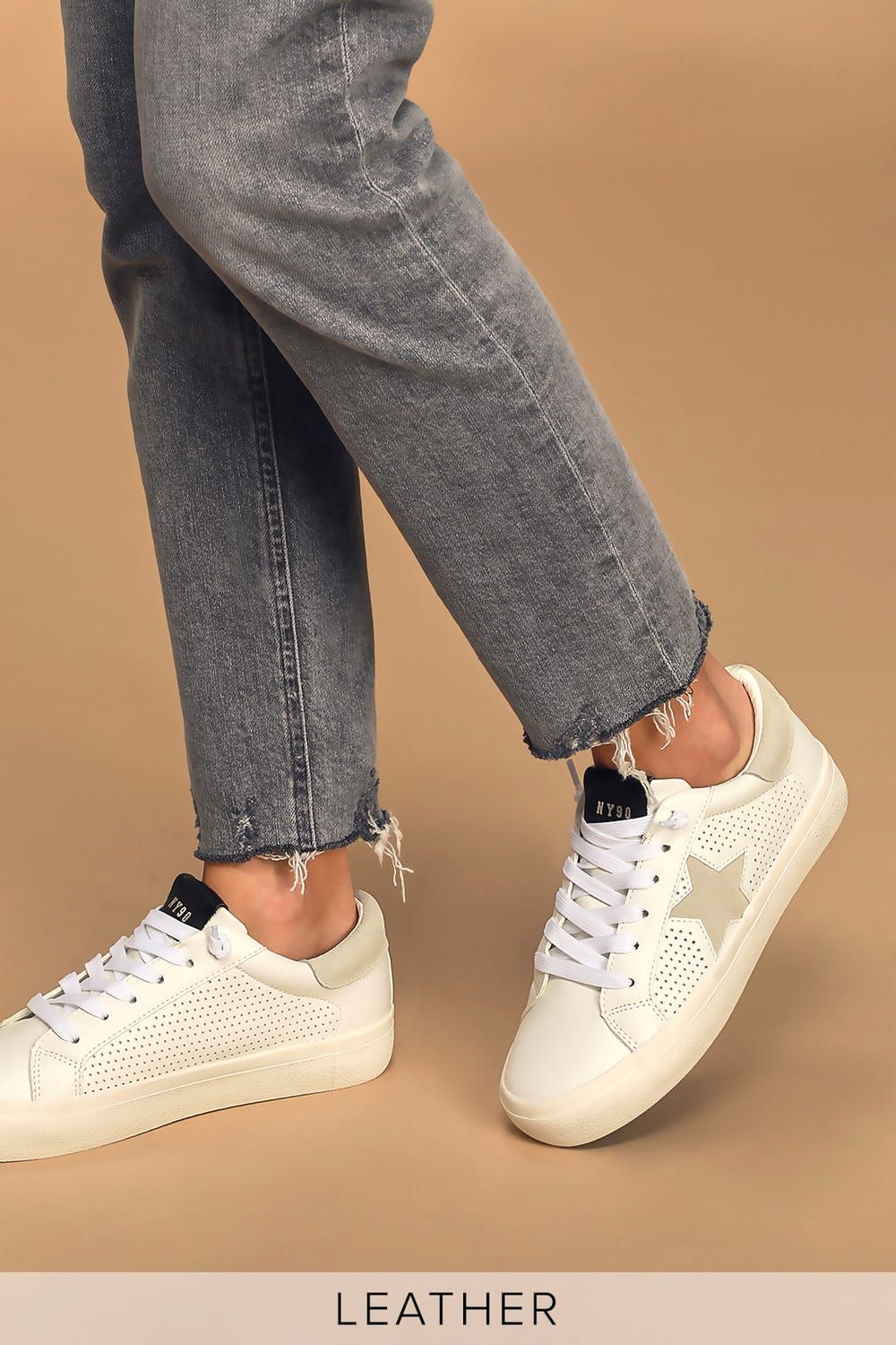 Starling White Multi Suede Leather Sneakers | Lulus (US)