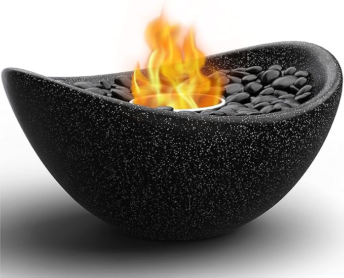 Tabletop Fire Pit for Patio - 11 x 5.3 inch Indoor Outdoor Table Top Firepit Bowl - Use Gel Fuel ... | Amazon (US)