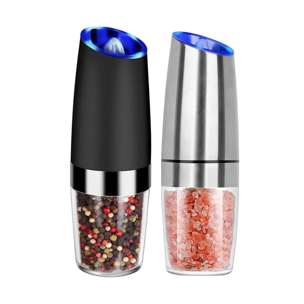 2 Pcs Electric Salt and Pepper Grinder Set Battery Operated One Hand Automatic Operation, Adjusta... | Walmart (US)