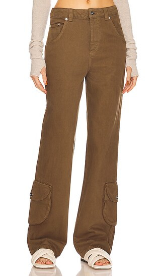 Straight Leg Workwear Pants in Dark Chocolate Brown | Revolve Clothing (Global)