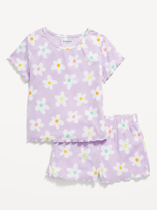 Printed Pajama Top and Shorts Set for Girls | Old Navy (US)