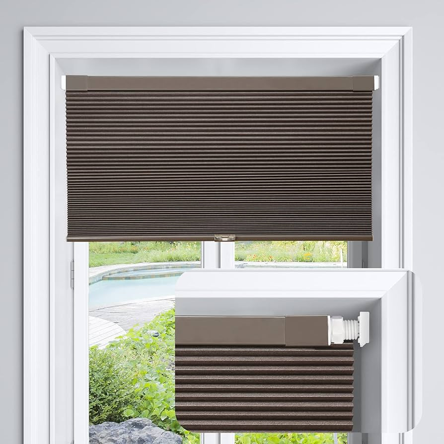 LazBlinds Cordless Cellular Shades, No Tools No Drill Blackout Honeycomb Shades Pleated Blinds fo... | Amazon (US)