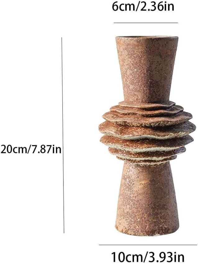 Vases European Ceramic Vase Special-Shaped Flower Ware Living Room Ornaments B&B Hotel, Clay Retr... | Amazon (US)