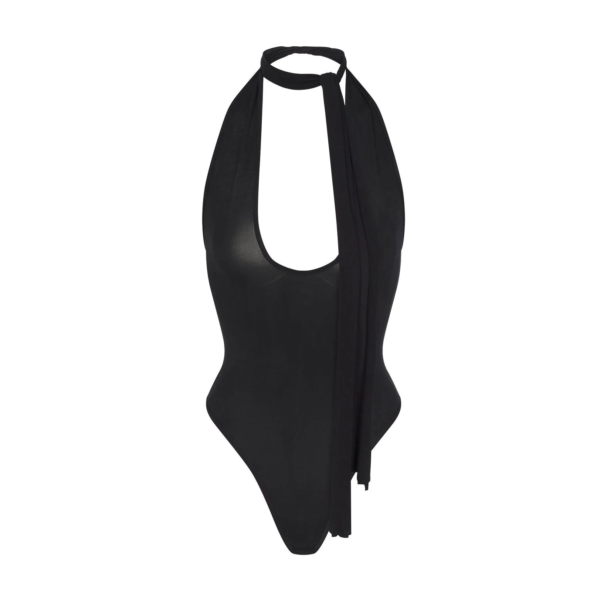 SKIMS Halter Bodysuit | Black | XL | Cupro Jersey | SKIMS (US)