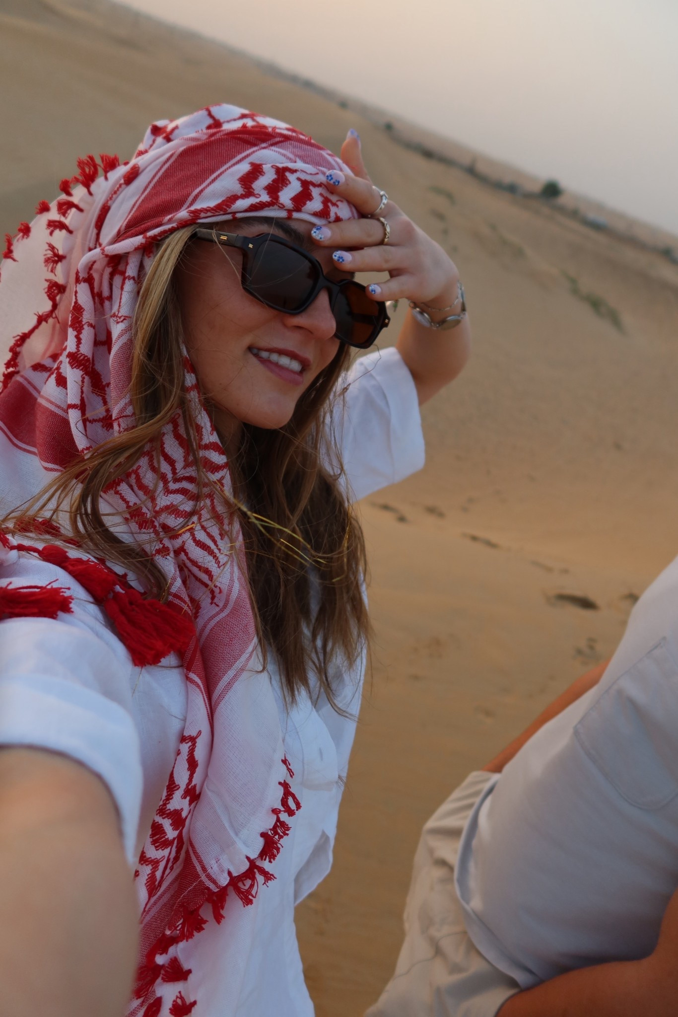 Desert accessories are a must! Chunky rings, earrings and necklaces. Paired with mini sunnies and a breathable headscarf! 

#LTKTravel #LTKBeauty #LTKootd