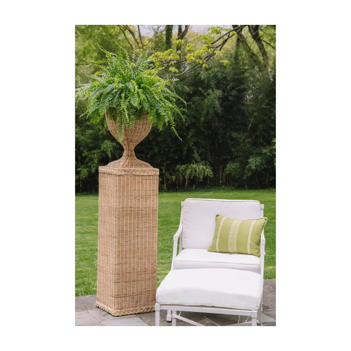 Bora Braided Square Pedestal (Urn sold separately) | Gorgeous Living