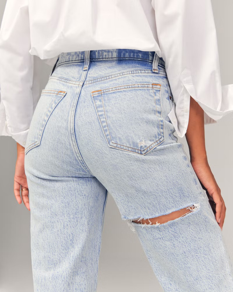 Women's Ultra High Rise 90s Straight Jean | Women's Bottoms | Abercrombie.com | Abercrombie & Fitch (US)