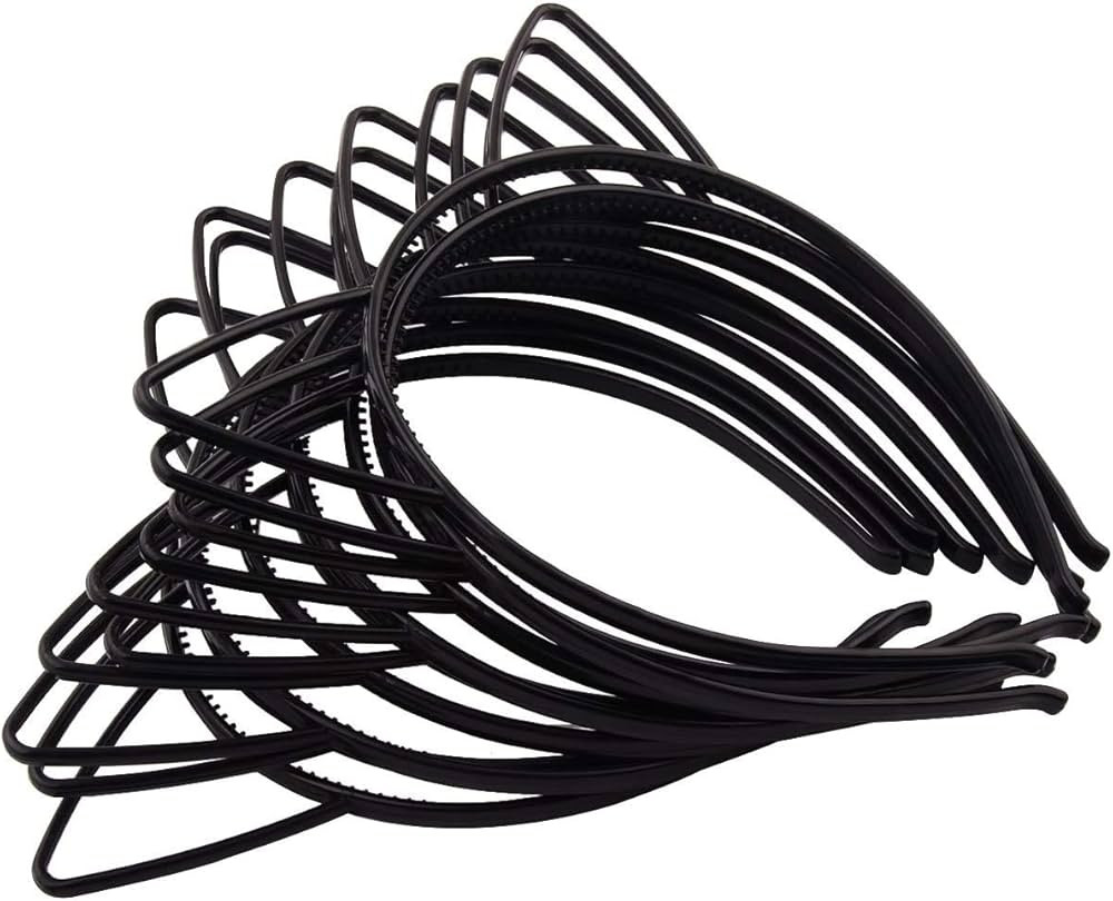 Candygirl Girl's Plastic Headbands Tiara Bunny Cat Bow Hairbands (10pcs black) | Amazon (US)