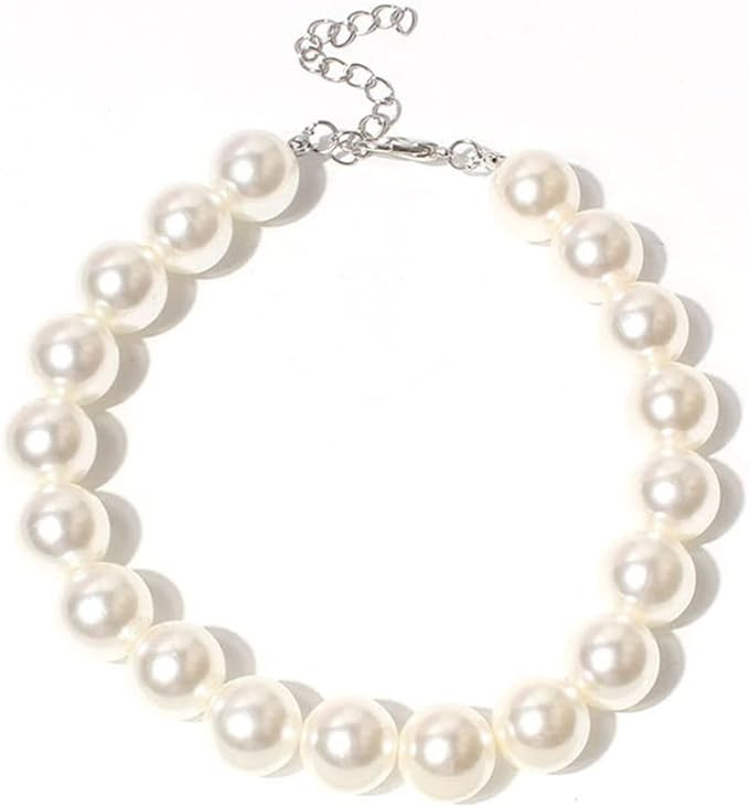 Adorable Pet Pearl Collar Adjustable Cat Dog Pet Necklace Jewelry Chihuahua York Girl Clothing Dr... | Amazon (US)