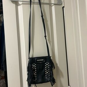 Maje Black Fringe Crossbody Bag | Poshmark