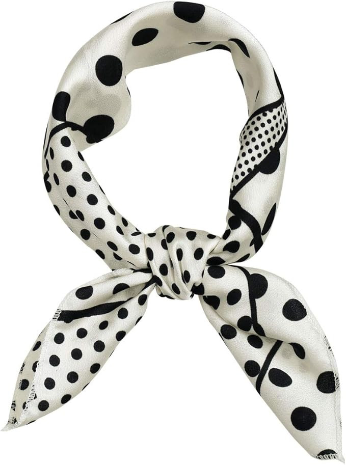 Allegra K 50cm 1950s Vintage Retro Polka Dots Square Scarf Head Neck Scarves Kerchief Neckerchief | Amazon (US)