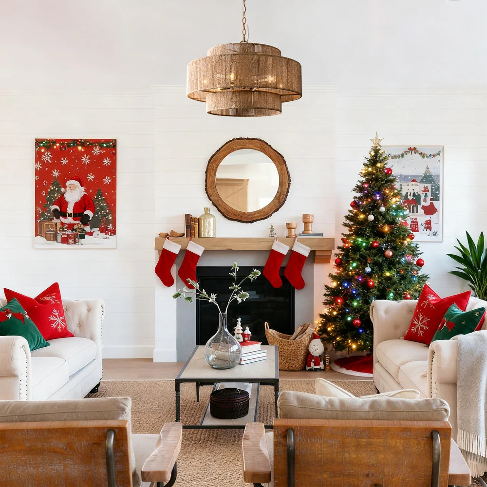 Bohemian Brown Hemp Rope Tiered Drum Chandelier Light - 23.62 "W x 15.16"H - Bed Bath & Beyond - ... | Bed Bath & Beyond