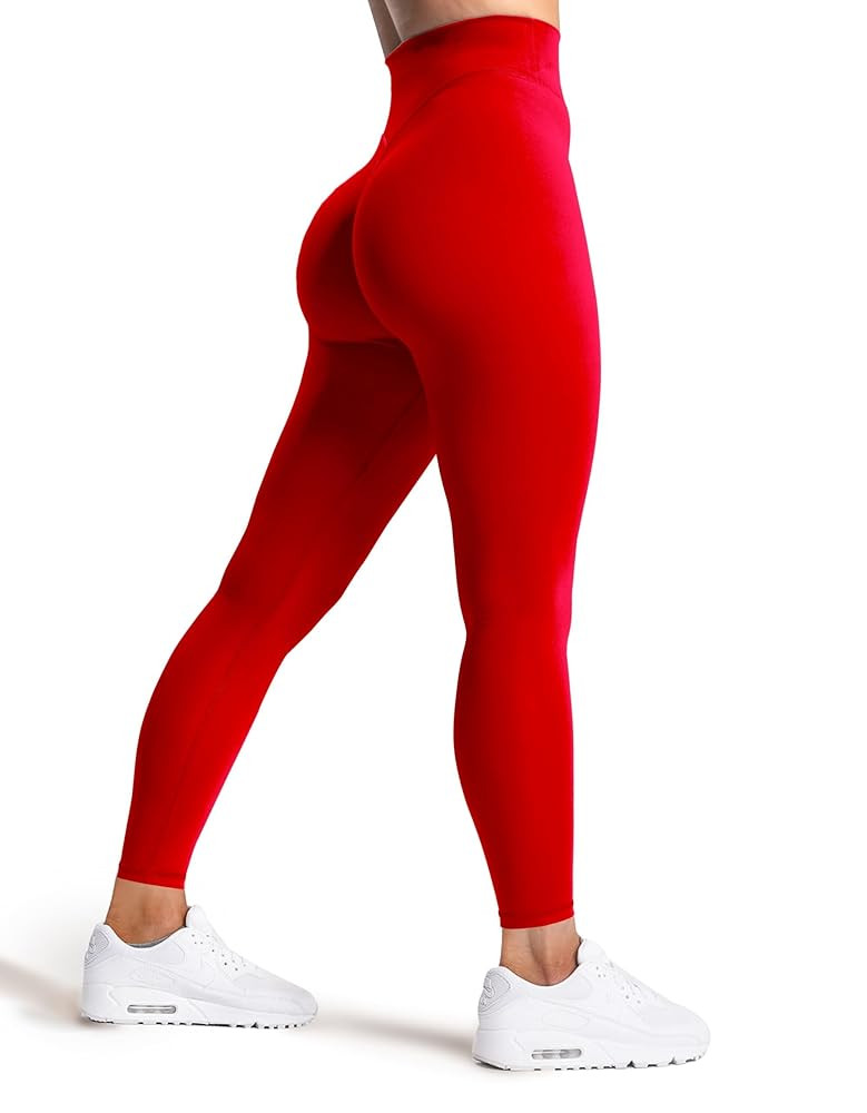 Olmlmt No Front Seam Workout Leggings for Women Tummy Control Butt Lifting Leggings Buttery Soft ... | Amazon (US)