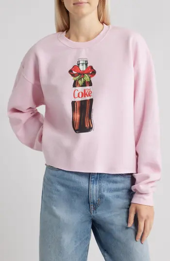 Junk Food Diet Coke Bottle Bow Fleece Sweatshirt | Nordstrom | Nordstrom