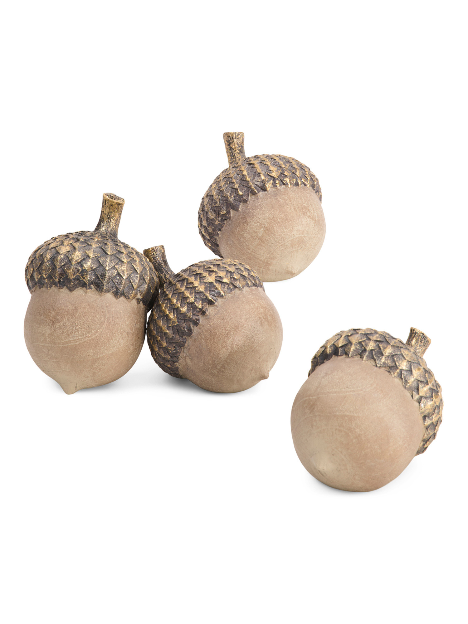 Set Of 4 4in Resin Acorns | TJ Maxx