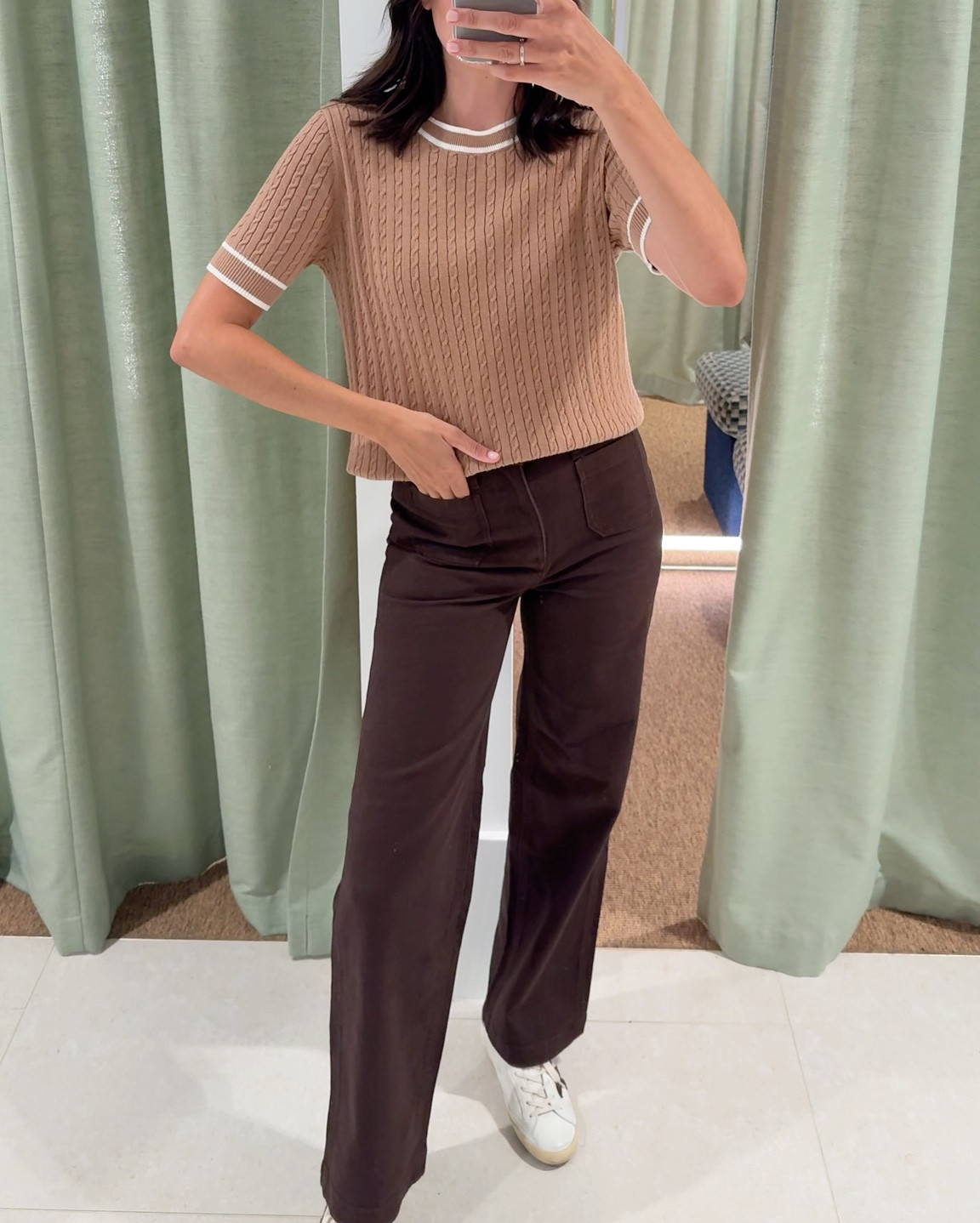 Head-to-toe tonal ✨ Loving this Sportscraft knit top paired with chocolate brown wide leg jeans – the perfect balance of polish and comfort. Elevated enough for client meetings, effortless enough for weekends 🤎

#LTKaustralia #LTKstyletip #LTKspring