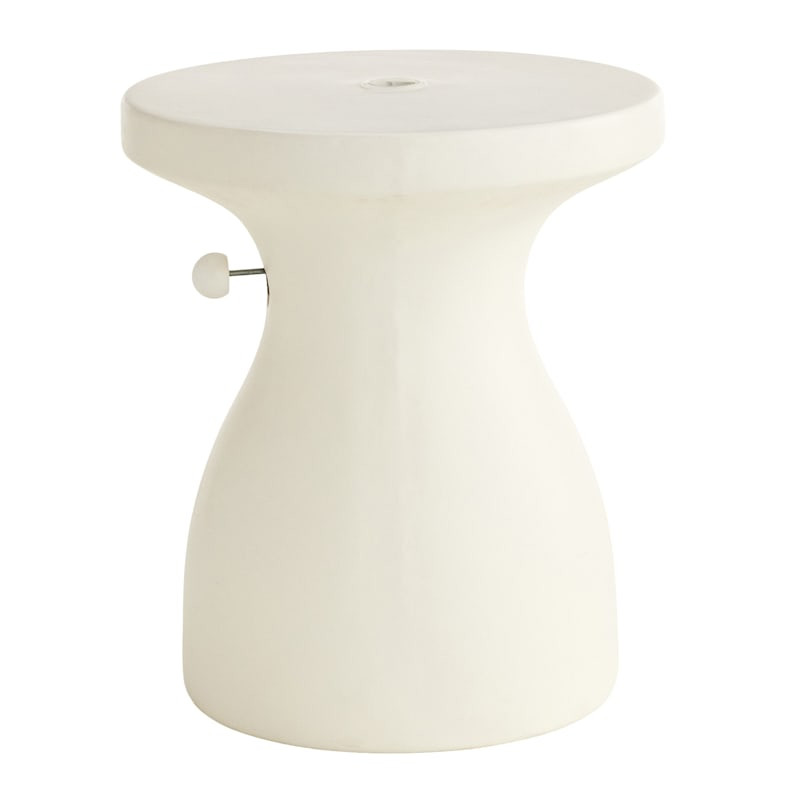 White Modern Shaped Umbrella Table | At Home