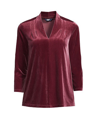 Women's 3/4 Sleeve Velvet Top | Macy's Canada