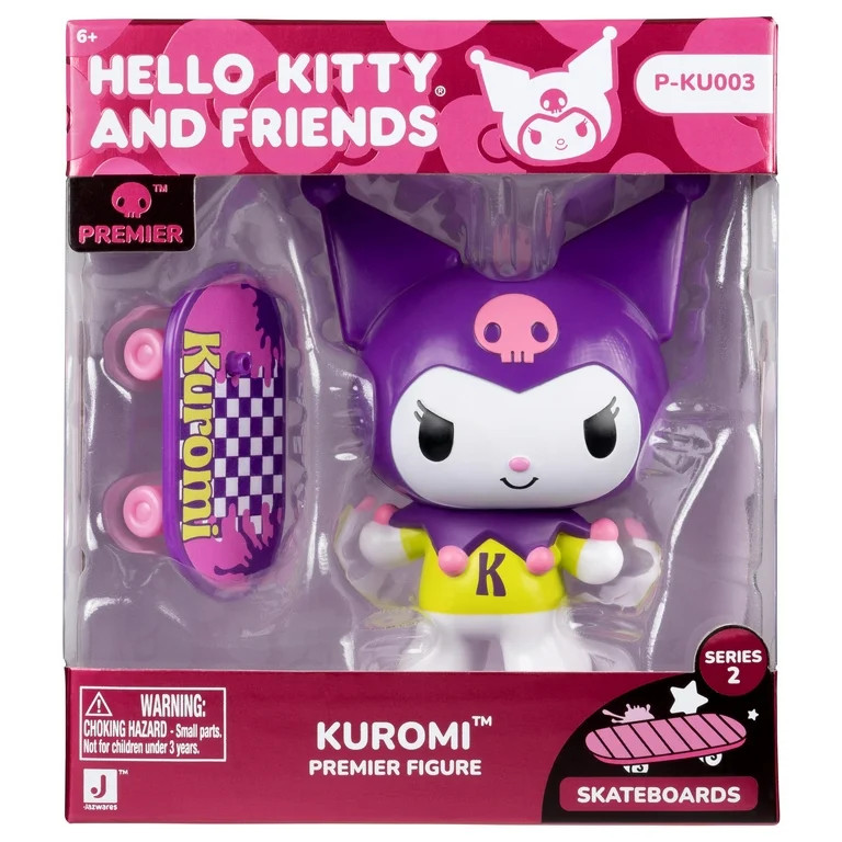 Hello Kitty and Friends - Premier Kuromi Skateboard 4 inch Figure | Walmart (US)
