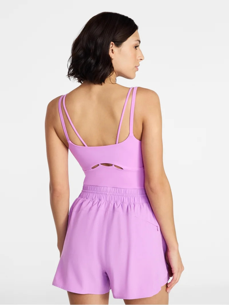 Avia Women's Clinched Waist Romper, Sizes XS-4X | Walmart (US)