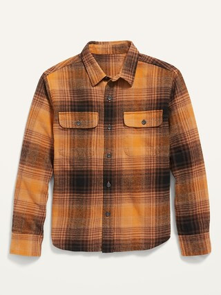 Plaid Flannel Utility Pocket Shirt for Boys | Old Navy (US)