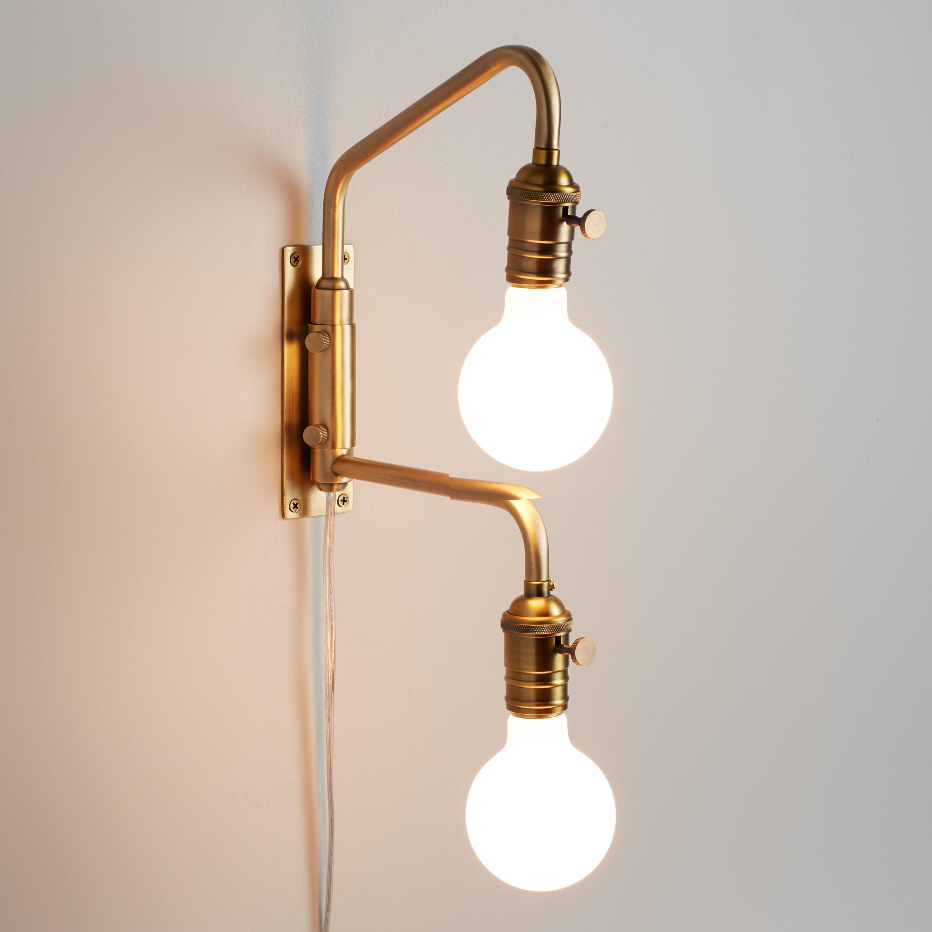 Antique Gold Dual Bulb Adjustable Wall Sconce | World Market