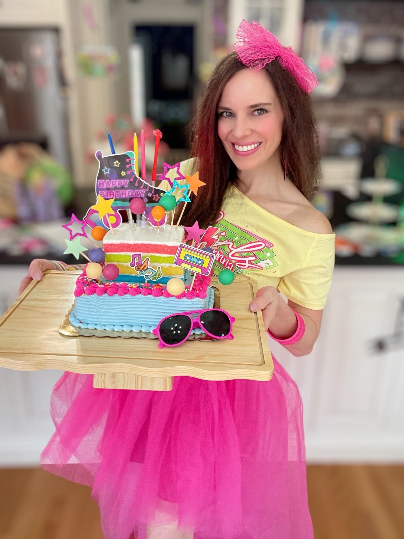  🪩 🩷Back to the 80s Birthday Party
Tutu Skirt & Retro Cake
Neon Decor

Throwing it back to the 80s for my birthday and leaning all the way into the neon fun
From
the bright graphic tee and pink high-low tulle tutu to the retro accessories and party decor, this celebration was all about color, nostalgia, and major throwback vibes. The disco details, light-up accents, and 80s-inspired cake made everything feel so fun and festive
Perfect inspiration for a Back to the 80s birthday party, retro themed celebration, neon party decor, 80s outfit ideas, colorful cake toppers, disco party details, and anyone planning a fun throwback party at home

#LTKHome #LTKfoodie #LTKOver40