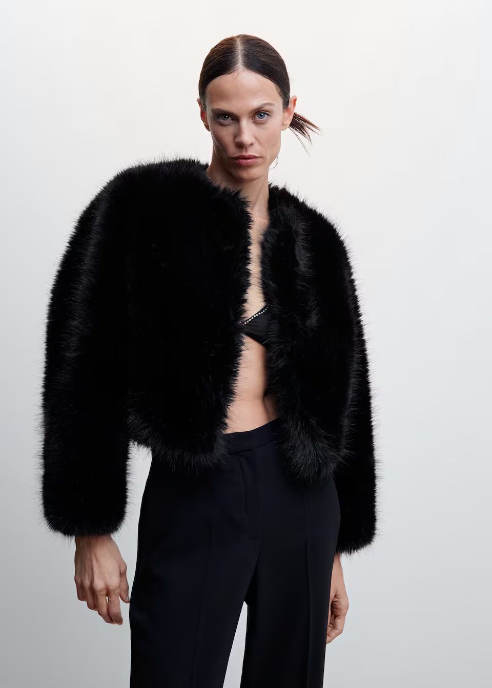 Fur-effect coat | MANGO (US)