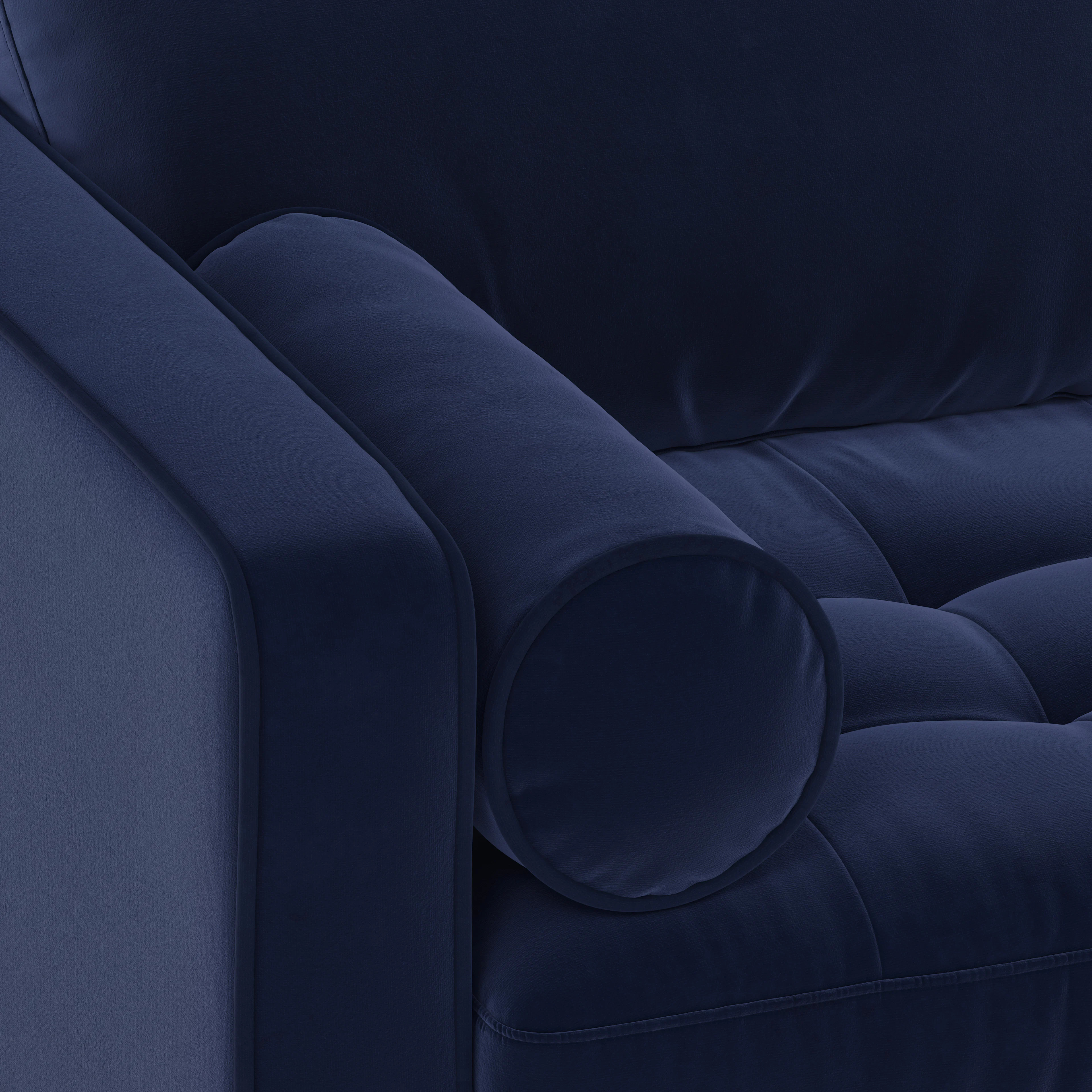 Sven 100" Tufted Velvet Right Sectional - Plush Cascadia Blue | Article