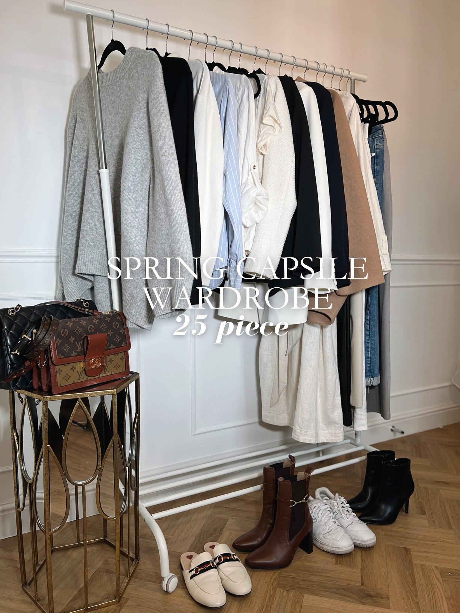 SPRING CAPSULE WARDROBE 🌸

25 piece core SPRING wardrobe 🌸 Now that we’re officially in Spring I wanted to show you 25 core pieces that I think you need to create your Spring Capsule Wardrobe.
You can create so many outfits with these items! Of course they are tailored to my taste in styling & there’s plenty of room for more pieces to be added such as trend pieces & additional basics, but this is a great starting point to create some gorgeous Spring outfits 🌸 Making getting ready in the morning that little bit easier!!
Welcome to Spring everyone 💕🐣🐰 

#LTKSeasonal #LTKstyletip #LTKeurope