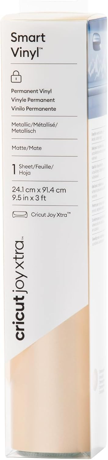 Cricut Joy Xtra Matte Metallic Smart Permanent Vinyl, Gold (9.5in x 3ft) | Amazon (US)