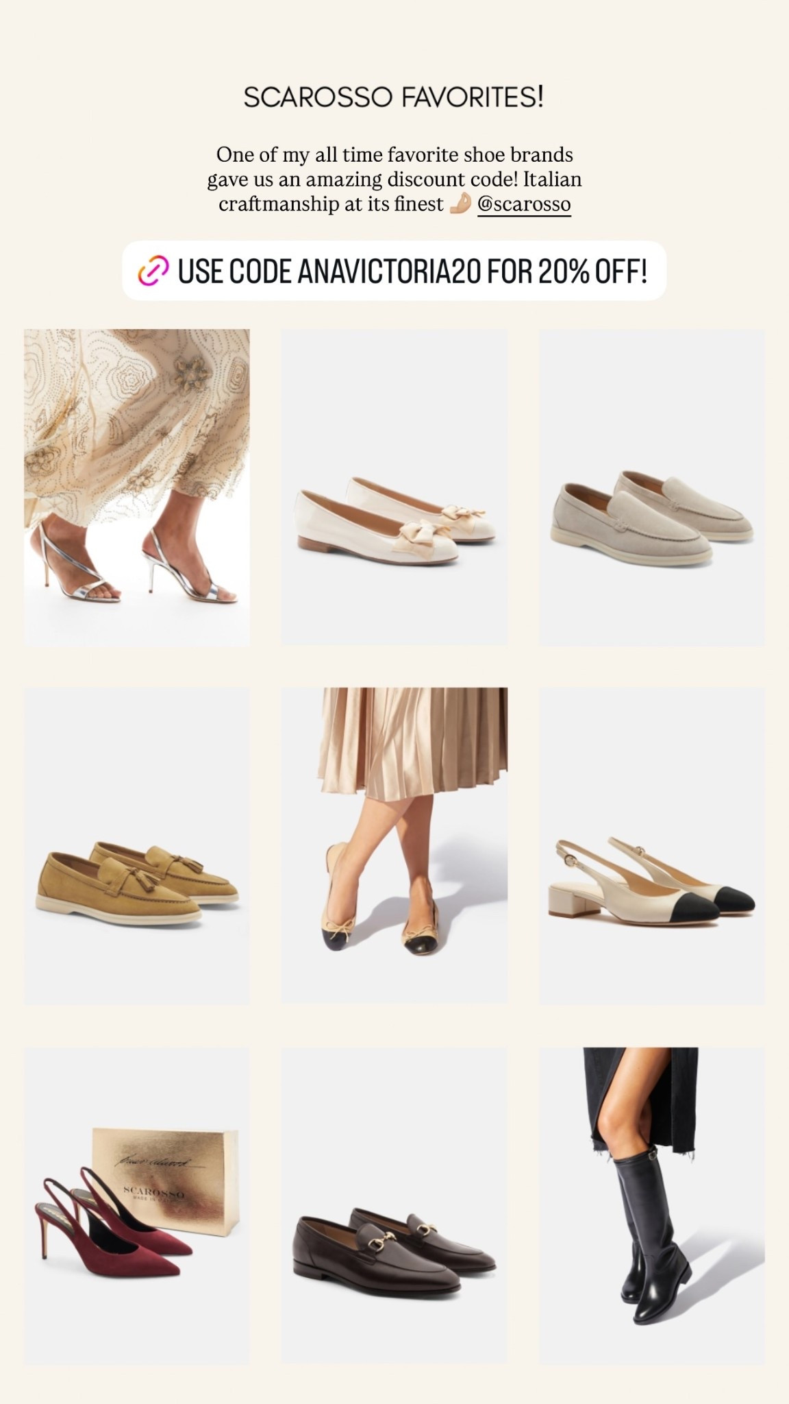 One of my all time favorite shoe brands gave us an amazing discount code! Italian craftmanship at its finest 🤌🏼 use code ANAVICTORIA20 for discount!

#LTKgrwm #LTKootd #LTKWorkwear