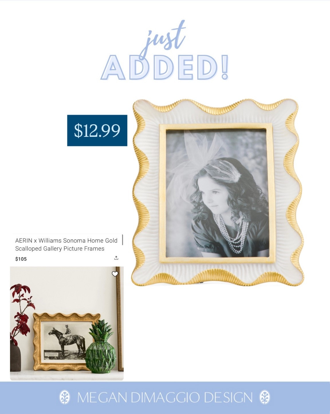 Williams Sonoma x Aerin scalloped frame look for WAY less!! 🤯🙌🏻

#LTKFindsUnder50 #LTKHome #LTKSaleAlert