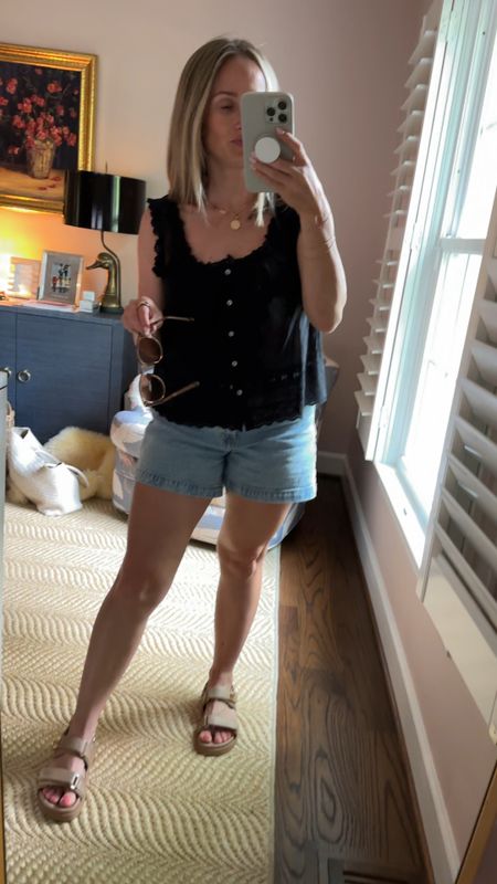 The only denim shorts I’ve worn this year!! Size up if you’re on the fence but they are pretty TTS. Mom friendly since they aren’t too short  

#LTKSeasonal #LTKFindsUnder100 #LTKOver40