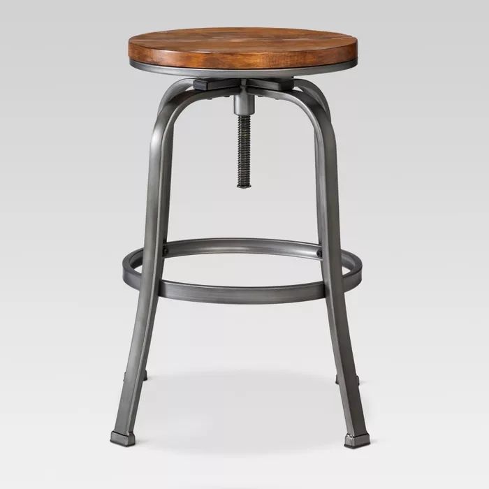 Dakota Adjustable Wood Seat Barstool - Threshold™ | Target
