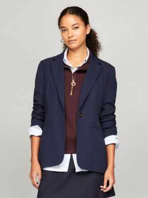 Solid Single-Button Blazer | Tommy Hilfiger | Tommy Hilfiger (US)