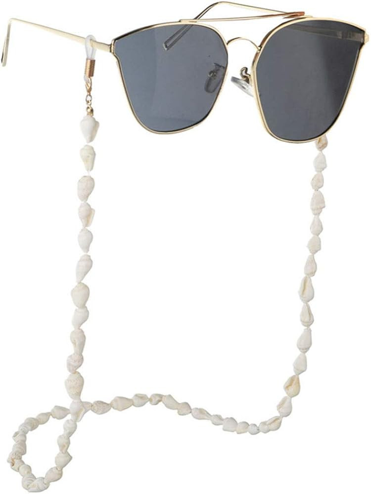 Aysekone 1 Pack Fashion Chic Conch Shell Reading Glasses Chain Sunglasses Reading Beaded Glasses Cha | Amazon (US)