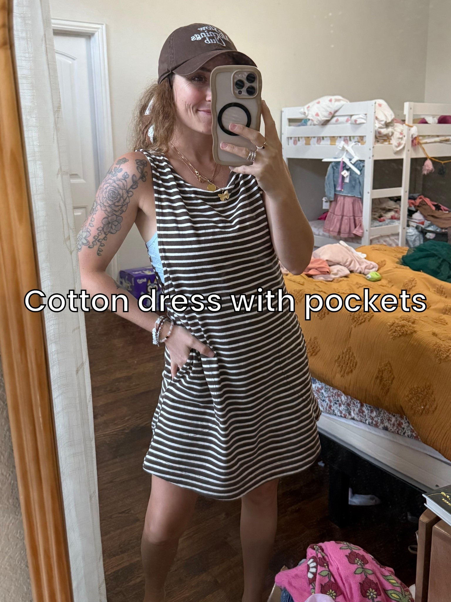 I got size small in this sale free people striped dress! 
It’s cotton ! 
