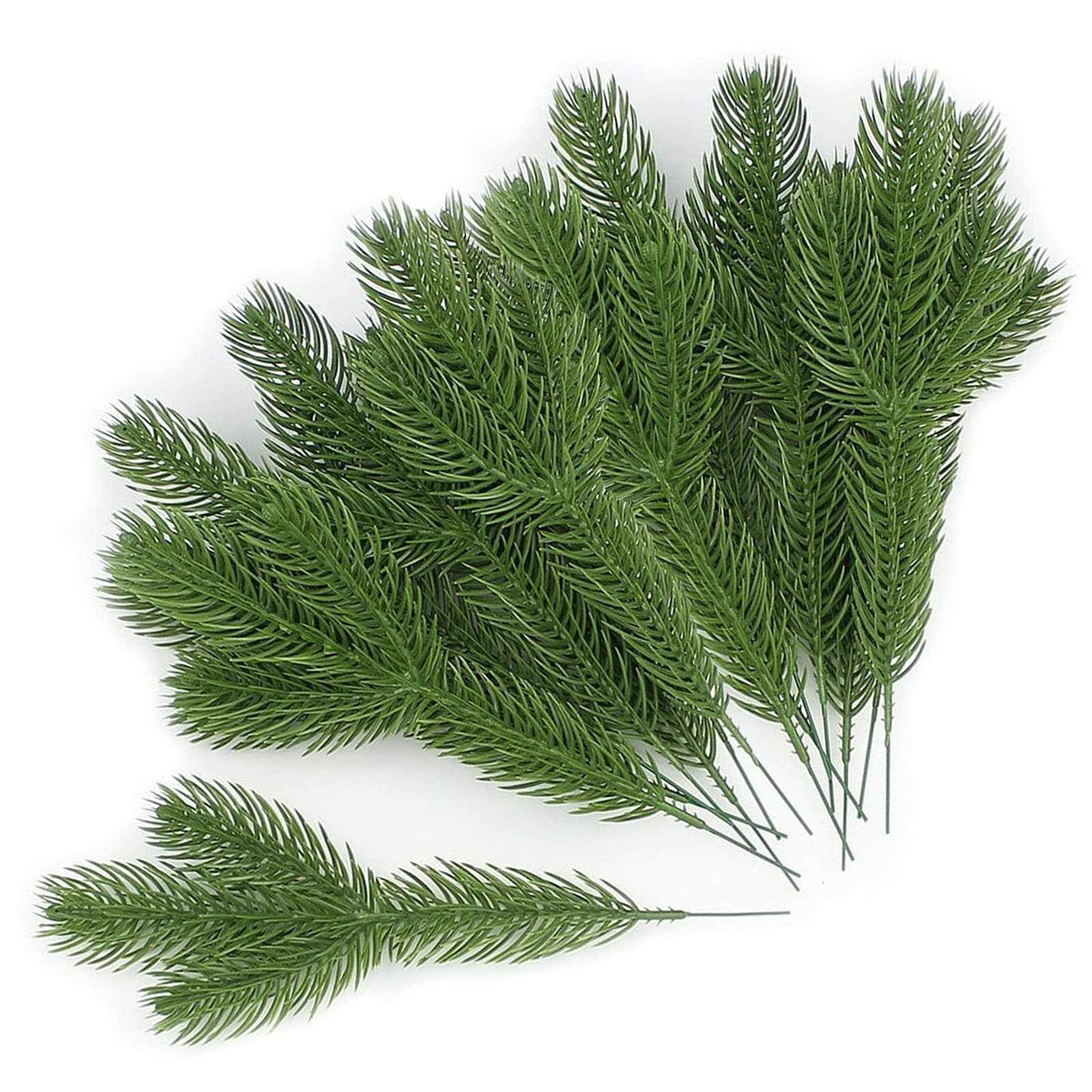 Artificial Pine Branches Green Leaves Needle, Faux Fir Tree Christmas Foliage, Xmas Tree Sprigs P... | Amazon (UK)
