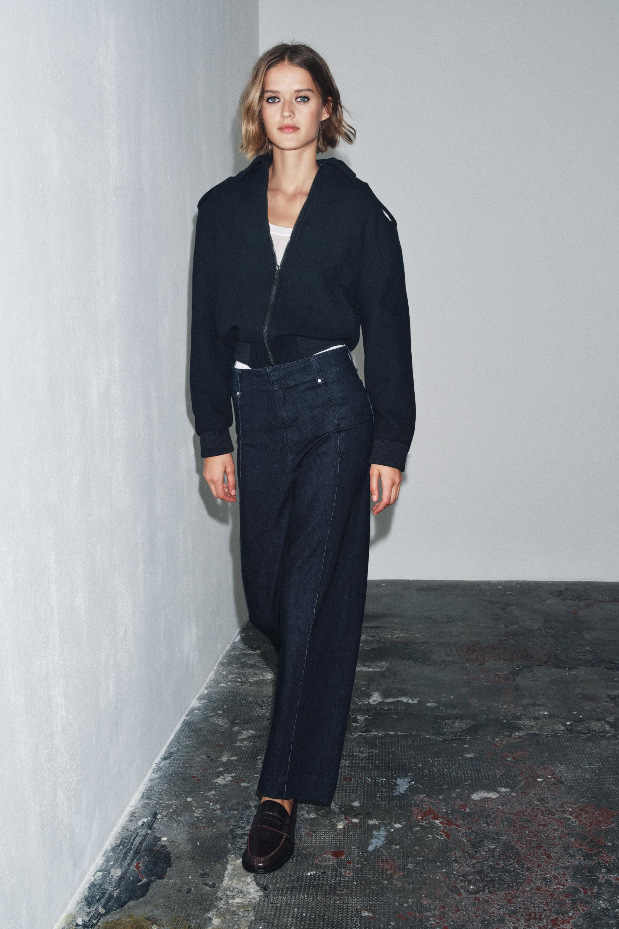 ZW COLLECTION HIGH WAIST WIDE LEG JEANS | Zara US