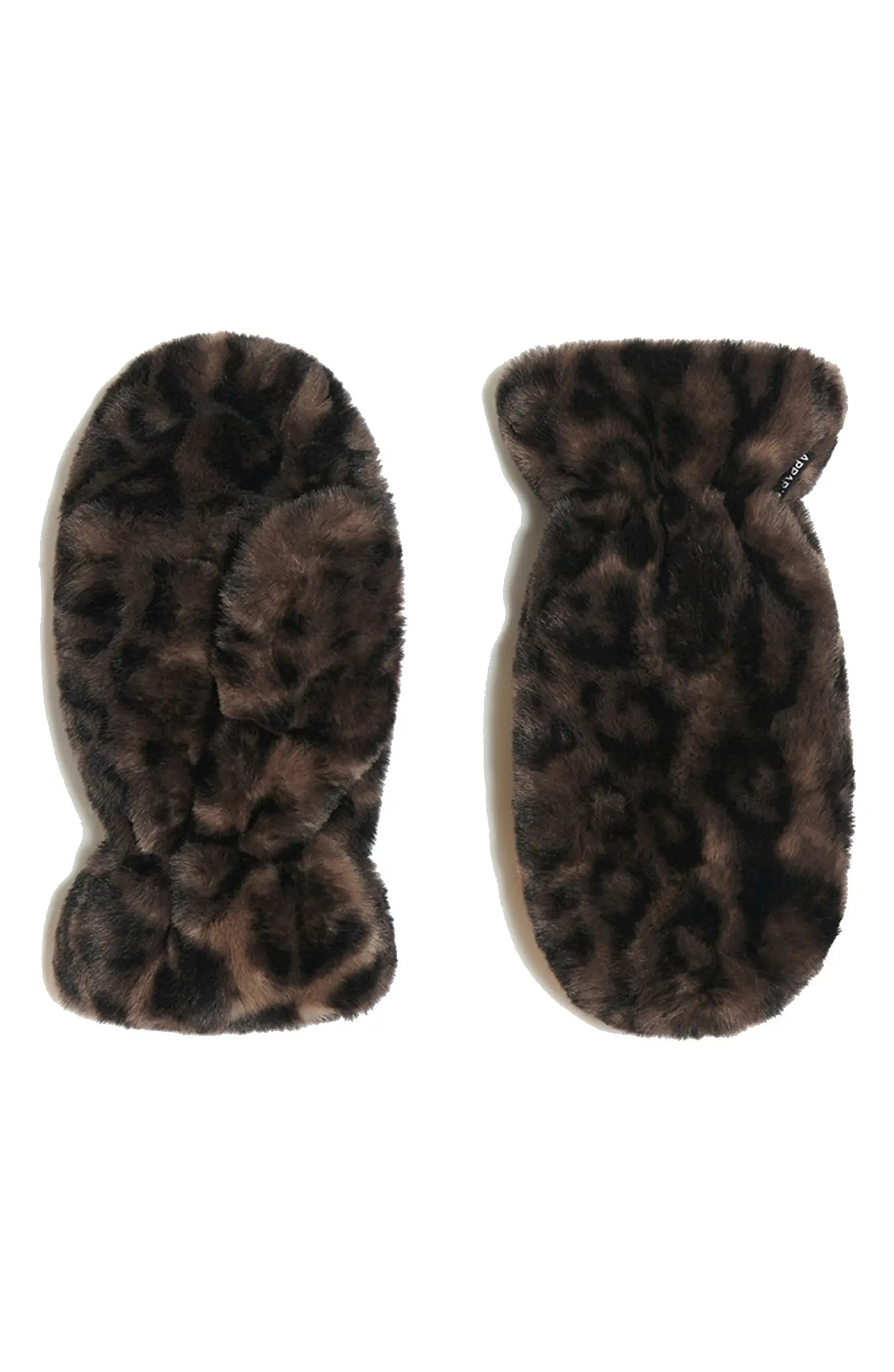 Coco Leopard Faux Fur Gloves | Nordstrom