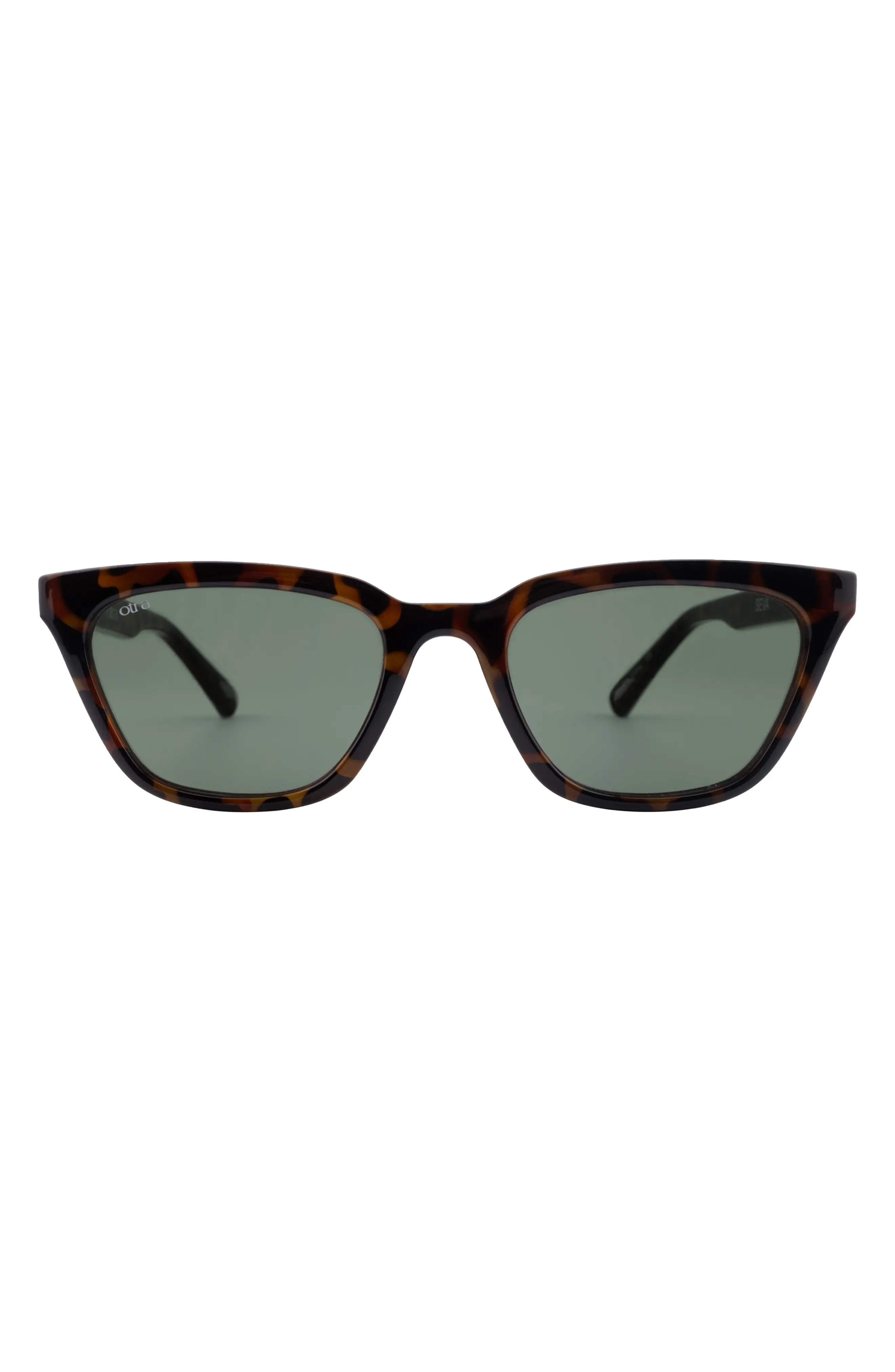OTRA EYEWEAR Seva Cat Eye Sunglasses in Tortoise/Green at Nordstrom Rack | Nordstrom Rack