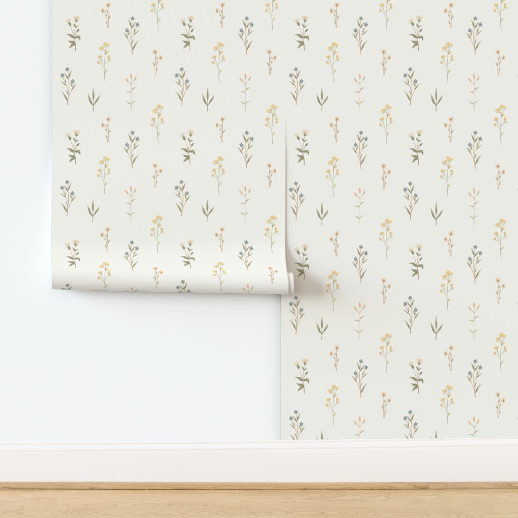 Vintage Wildflowers Wallpaper | Spoonflower | Spoonflower