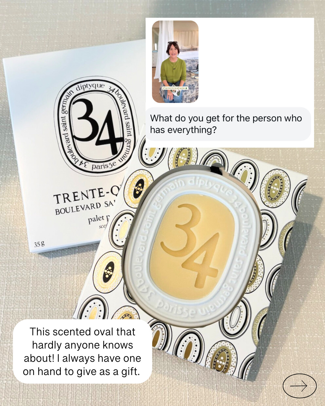 This Diptyque oval is so luxurious and everyone is always so curious about it! Makes a great gift, housewarming present, birthday gift...you name it! 

 #LTKGiftGuide #LTKOver40 #LTKFindsUnder100