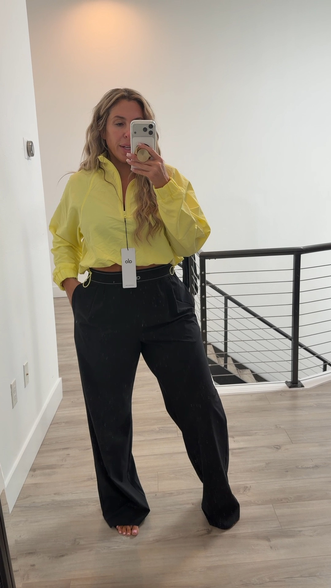 jacket size L (could of done a medium) toggle drawstring waist to cinch and crop up of wear waist length. 

stretchy waist track pants size L long they fit more like a 14. I would need a Med L for a closer fit.

#LTKootd