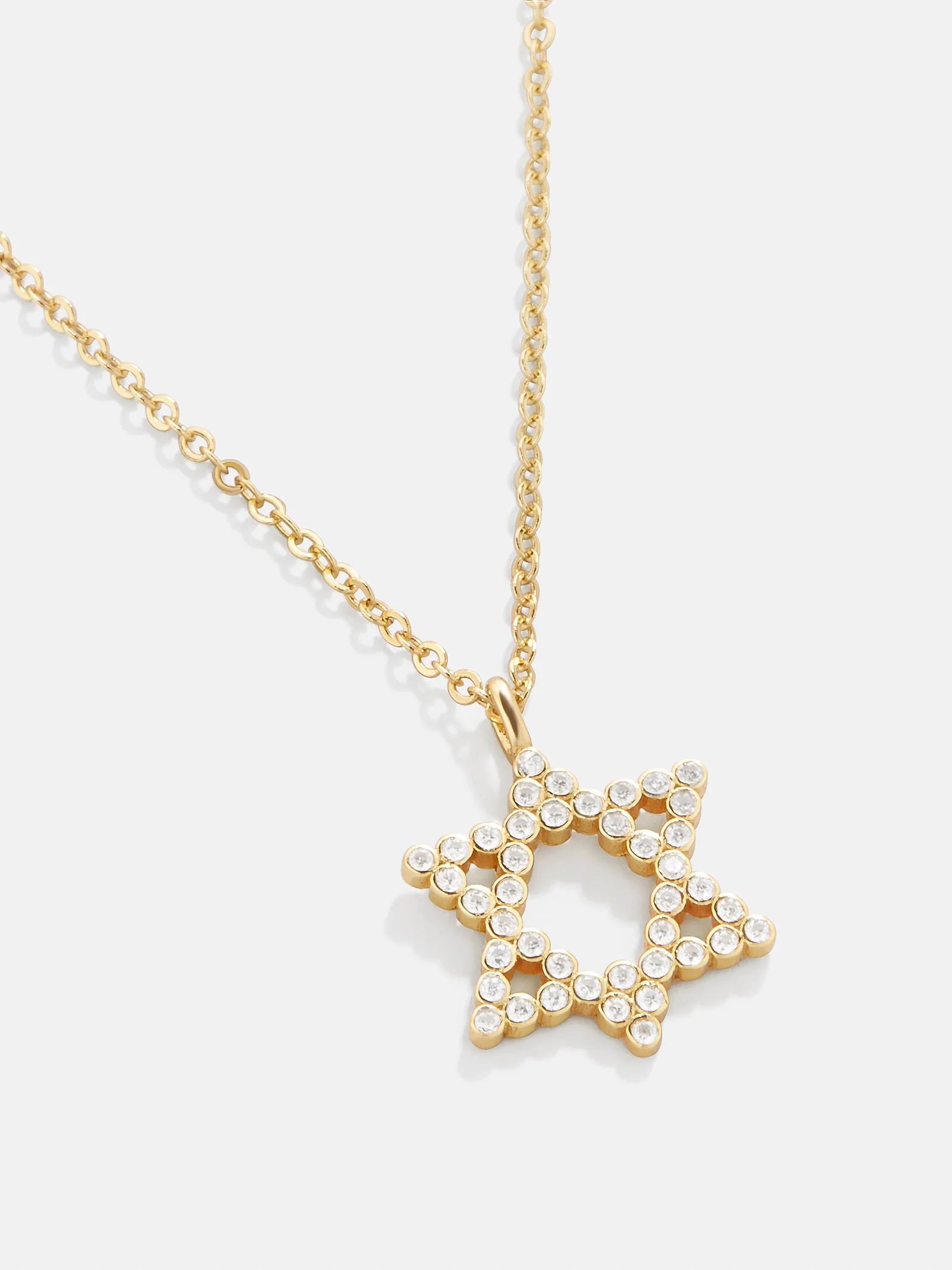 Star of David 18K Gold Necklace - Clear/Gold | BaubleBar (US)
