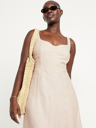Fit &amp; Flare Sleeveless Midi Dress | Old Navy (US)